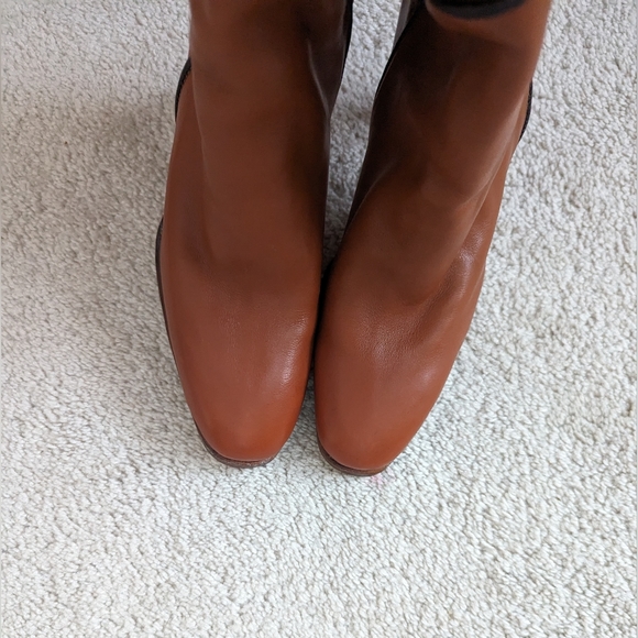 Jean Gaborit Paris genuine leather brown though over the knee boots - Picture 3 of 5